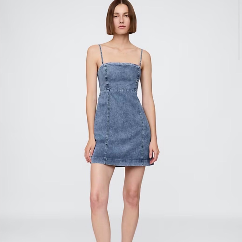 Gap mini denim dress medium